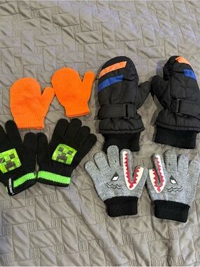 Toddler Winter Glove/ Mitten Bundle Set of 4 Size 2T-4T